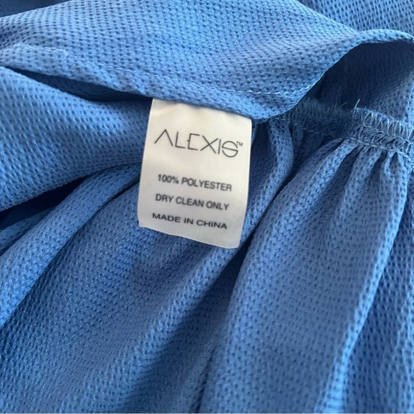 Alexis Blue Satin Cocktail Dress- Size XS; Like New Condition - Picture 6 of 14